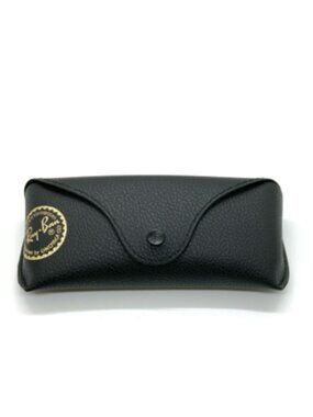 Ray-Ban Handcrafted Black Leather Designer Sunglasses Holder Casual Glasses Case